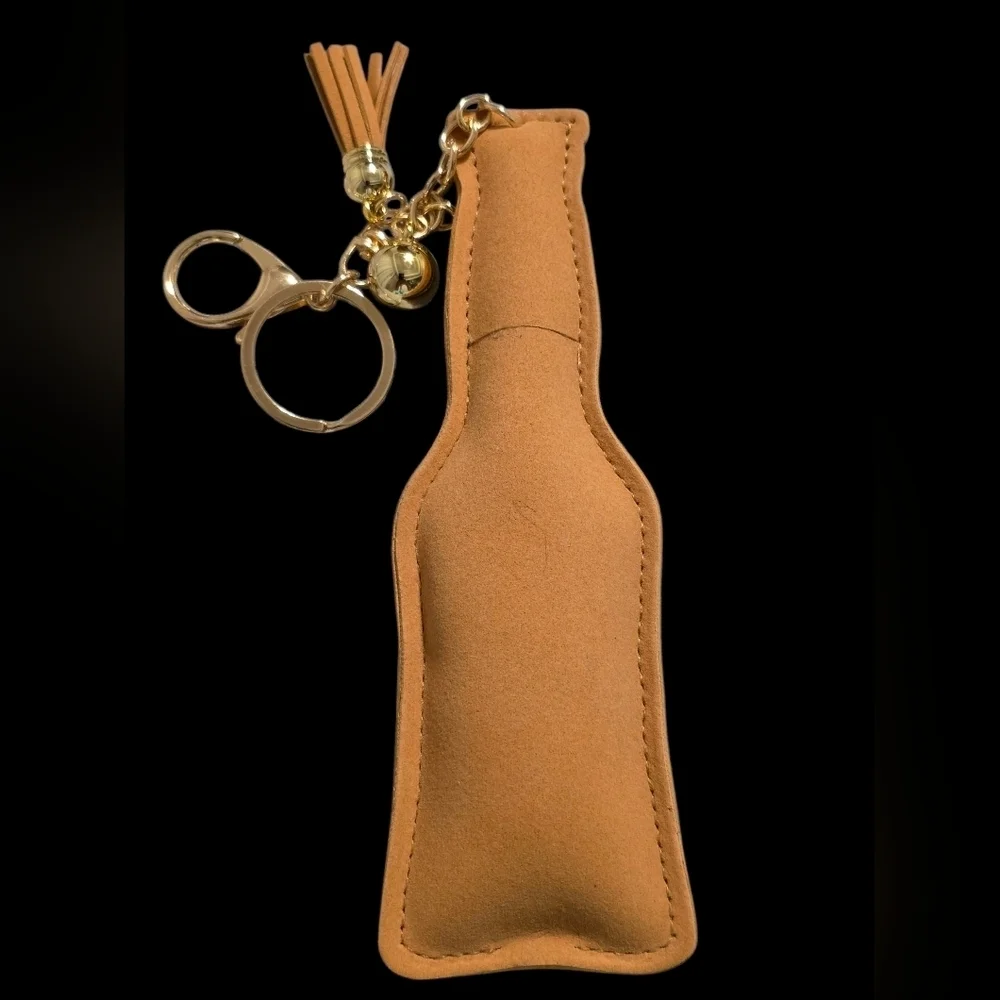 Rhinestone Corona Beer Bottle Bag Charm / Keychain